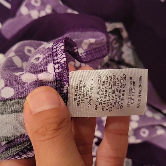 Boho Purple Mini Summer Dress - Picture 3 of 4